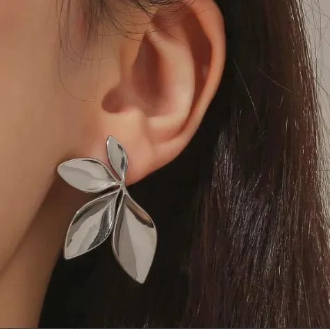 Aretes Silver Flowers